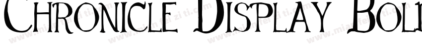 Chronicle Display Bold字体转换